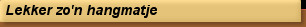 Lekker zo'n hangmatje