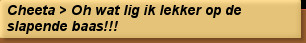 Cheeta > Oh wat lig ik lekker op de slapende baas!!!