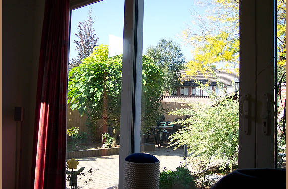 Mooi uitzicht vanuit de huiskamer.