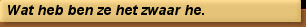 Wat heb ben ze het zwaar he.