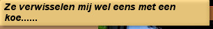 Ze verwisselen mij wel eens met een koe......