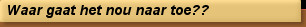 Waar gaat het nou naar toe??